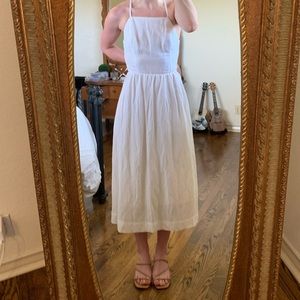 Abercrombie & Fitch White Midi Dress